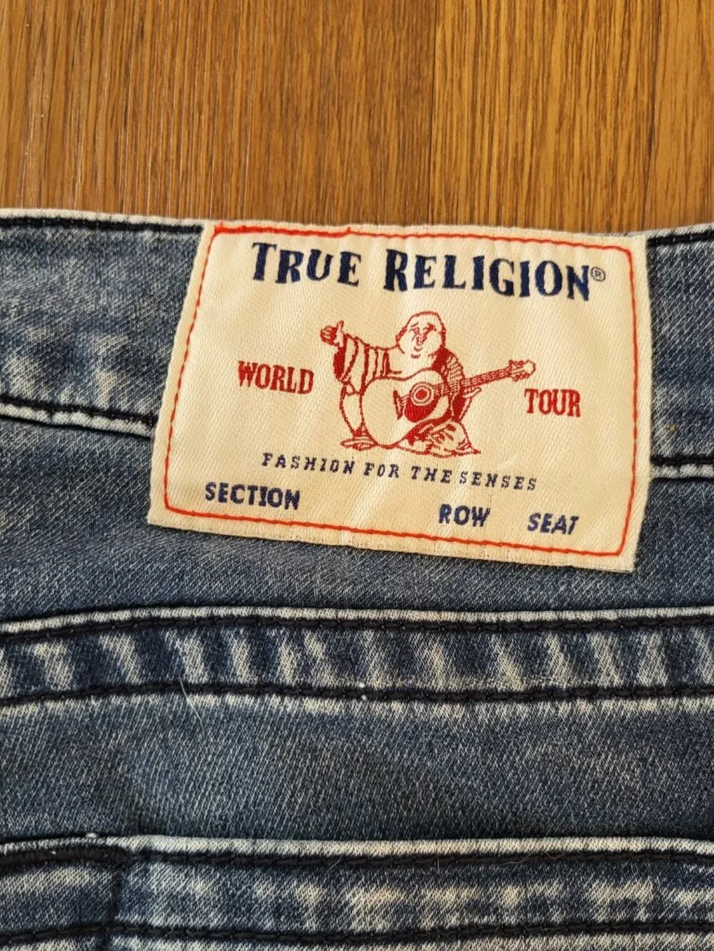 True Religion Rocco Relaxed Skinny Jeans Mens 33 Heavy Wash Stretch Denim